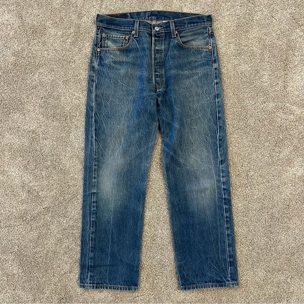 Levi Levi’s Men 34x31 Blue Denim Jeans 501 XX VTG Vintage Cotton Button Pants,